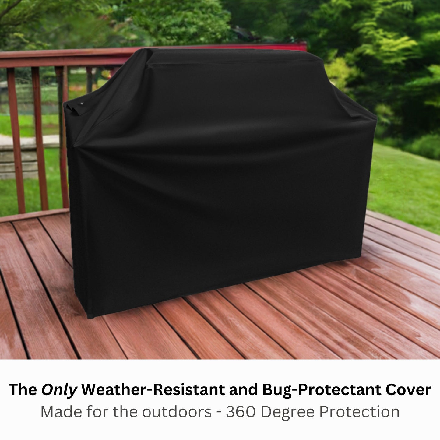 GrillGuard with 360-Degree Technology - Ultra-Durable, All-Weather BBQ Grill Cover, Extreme Protection Against Rain, Debris, Wind, Sun, & Snow, Easy Fit