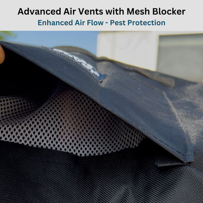 GrillGuard with 360-Degree Technology - Ultra-Durable, All-Weather BBQ Grill Cover, Extreme Protection Against Rain, Debris, Wind, Sun, & Snow, Easy Fit